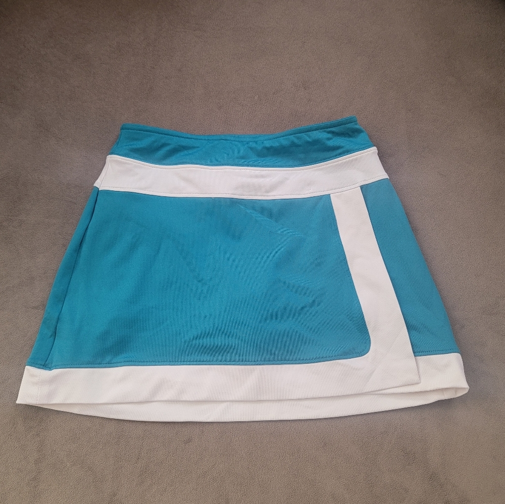 Slazenger Skort Girls Teal Envelope Golf Skort Hydro-Dri Size S